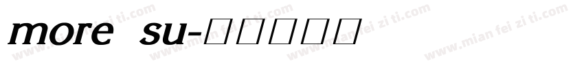 more su字体转换
